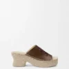 Bitkisel Tabaklanmış Dana Derisinden Petal Espadril Platform Terlik