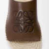 Bitkisel Tabaklanmış Dana Derisinden Petal Espadril Platform Terlik