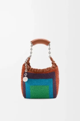 Boncuklu Deri Mini Squeeze Çanta