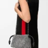 Boncuklu ve Nappa Kuzu Derisinden Mini Flamenco Purse Boncuklu ve Nappa Kuzu Derisinden Mini Flamenco Purse