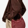 Dana Derisinden Elmas Desenli Hobo Çanta