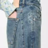 Denim Anagram Barrel Kot Pantolon