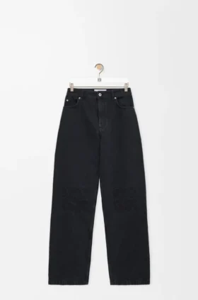 Denim Anagram Bol Kesim Kot Pantolon