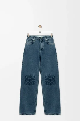 Denim Anagram Bol Kesim Kot Pantolon