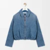 Denim Drapeli Ceket