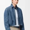 Denim Drapeli Ceket