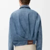Denim Drapeli Ceket