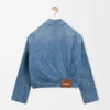 Denim Drapeli Ceket