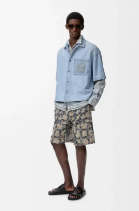 Denim Kısa Kollu Gömlek