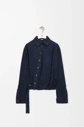 Dökümlü Denim Gömlek