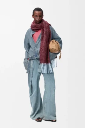 Dökümlü Denim Gömlek