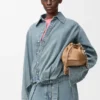 Dökümlü Denim Gömlek Dökümlü Denim Gömlek