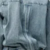 Dökümlü Denim Gömlek Dökümlü Denim Gömlek