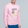 Erkek loewe Anagram İşlemeli Spor Uzun Kollu Pembe Kırmızı H6109900Cr-7080