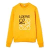 Erkek Loewe Anagram Logolu Nakışlı Pamuklu Kazak Turuncu H526341Xa1-9100