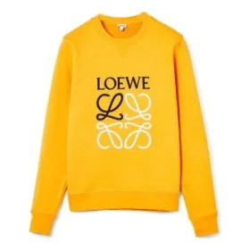 Erkek Loewe Anagram Logolu Nakışlı Pamuklu Kazak Turuncu H526341Xa1-9100