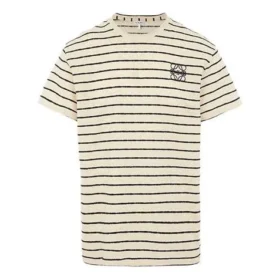 Erkek Loewe Çizgili Kısa Kollu Beyaz H6109650Pc-2396