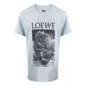 Erkek Loewe Ken Heyman Baskılı Pamuklu Kısa Kollu Pembe Mavi H6109980Pc-6410