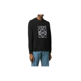 Erkek loewe Marka Logolu Baskılı Kazak Siyah H6109900Cr-1100