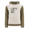 Erkek Loewe Nakışlı Kapüşonlu İpli Haki H526341X94-3962
