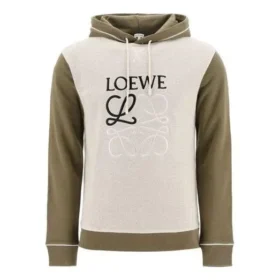 Erkek Loewe Nakışlı Kapüşonlu İpli Haki H526341X94-3962