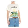 Erkek Loewe Suluboya Baskılı Pamuklu Kısa Kollu Beyaz H6109831Pc-2100