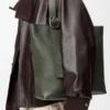 Esnek Damarlı Dana Derisinden Loop Zipped Tote çantası Esnek Damarlı Dana Derisinden Loop Zipped Tote çantası