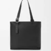 Esnek Damarlı Dana Derisinden Loop Zipped Tote çantası Esnek Damarlı Dana Derisinden Loop Zipped Tote çantası