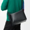 Esnek Pürüzsüz Dana Derisi ve Jakarlı Cubi Crossbody Çanta Esnek Pürüzsüz Dana Derisi ve Jakarlı Cubi Crossbody Çanta