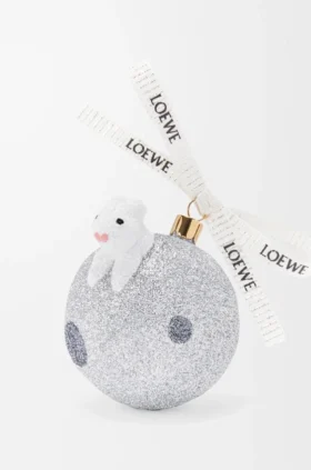 Üfleme cam Bunny on the moon yılbaşı süsü