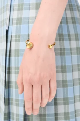 Gümüş Anagram Pebble Manşet