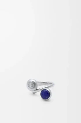 Gümüş ve Lapis Lazuli Anagram Pebble Yüzük Gümüş ve Lapis Lazuli Anagram Pebble Yüzük