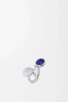 Gümüş ve Lapis Lazuli Anagram Pebble Yüzük Gümüş ve Lapis Lazuli Anagram Pebble Yüzük