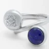 Gümüş ve Lapis Lazuli Anagram Pebble Yüzük