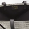 Kanvas Jakarlı ve Dana Derisinden XXL Puzzle Fold Tote çantası Kanvas Jakarlı ve Dana Derisinden XXL Puzzle Fold Tote çantası