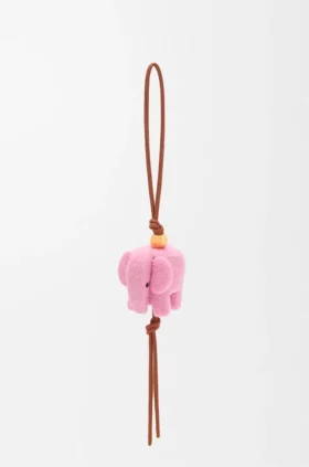 Keçe ve Dana Derisinden Elephant Motifli Charm