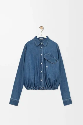 Kemerli Denim Gömlek