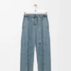 Kemerli Denim Kot Pantolon