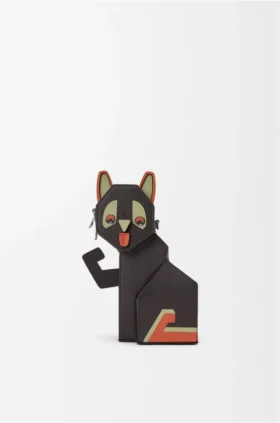 Klasik Dana Derisinden Futurist Kedi Clutch