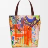 Klasik Dana Derisinden XL Puzzle Fold Tote çantası