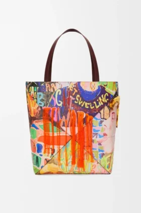 Klasik Dana Derisinden XL Puzzle Fold Tote çantası