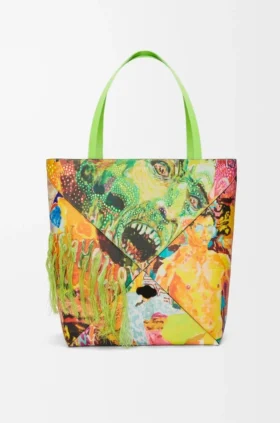 Klasik Dana Derisinden XL Puzzle Fold Tote çantası