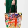 Klasik Dana Derisinden XL Puzzle Fold Tote çantası