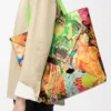 Klasik Dana Derisinden XL Puzzle Fold Tote çantası