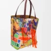 Klasik Dana Derisinden XL Puzzle Fold Tote çantası