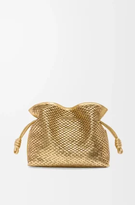 Lamine Kuzu Derisinden Orta Boy Flamenco Clutch