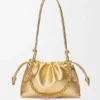 Lamine Kuzu Derisinden Orta Boy Flamenco Purse Lamine Kuzu Derisinden Orta Boy Flamenco Purse