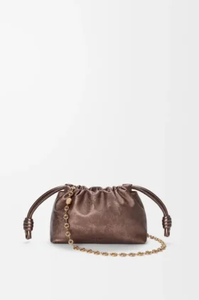 Moiré Desenli Dana Derisinden Mini Flamenco Purse