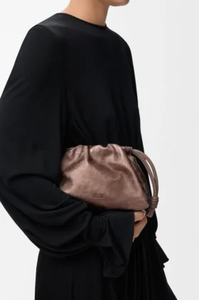 Moiré Desenli Dana Derisinden Mini Flamenco Purse