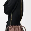 Moiré Desenli Dana Derisinden Mini Flamenco Purse Moiré Desenli Dana Derisinden Mini Flamenco Purse